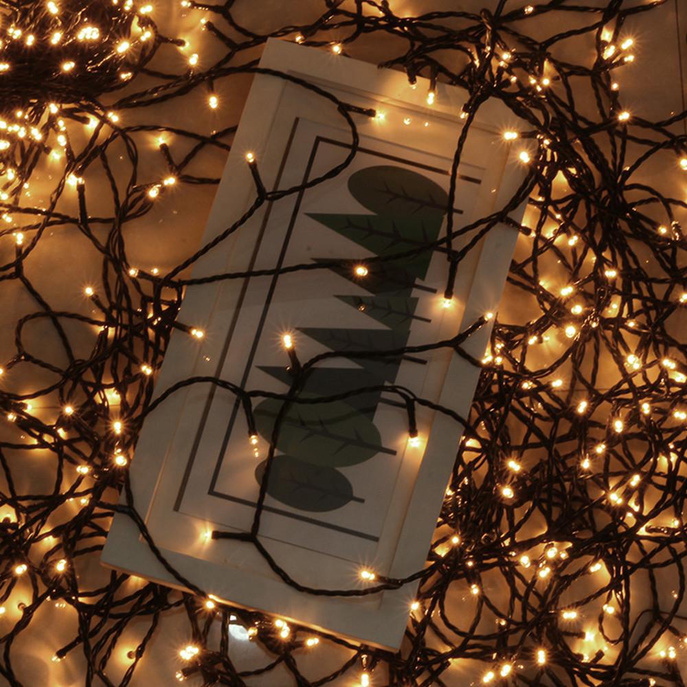 지네전구 웜색 500구 1000구 크리스마스 트리