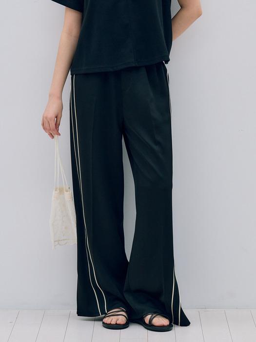 MET slit wide slacks black