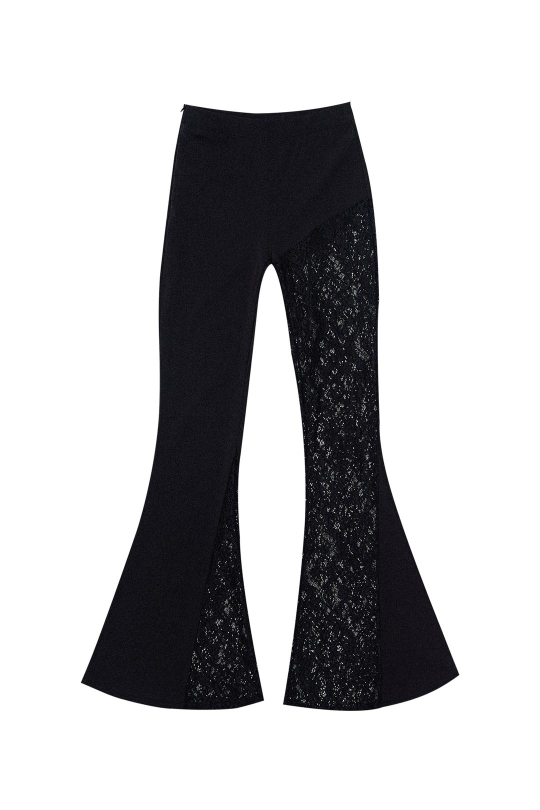 LACE BOOTS CUT PANTS #BLACK - 달링유어배드