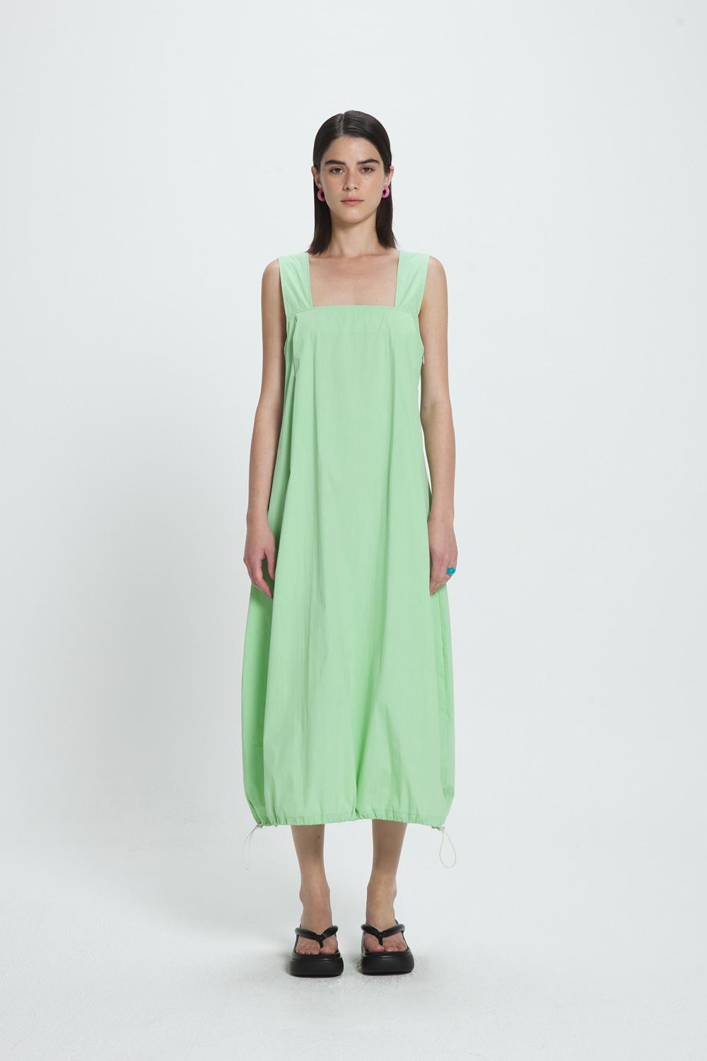 스트링 볼륨 스퀘어 원피스