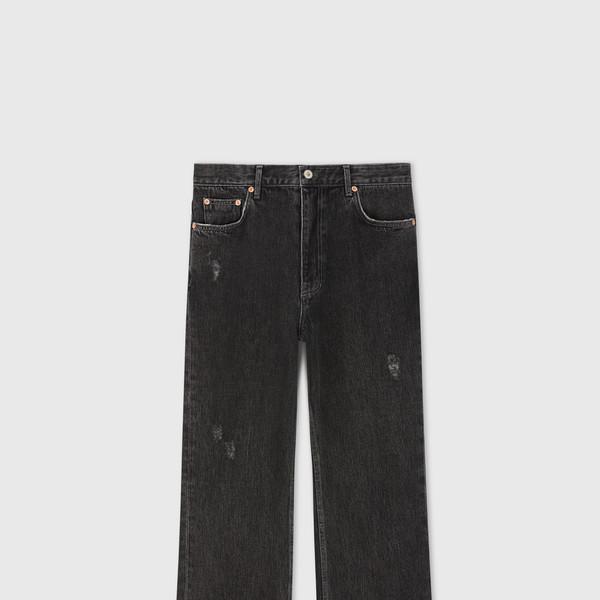 RIVAGE WASH BOOTCUT DENIM PANTS INK BLACK