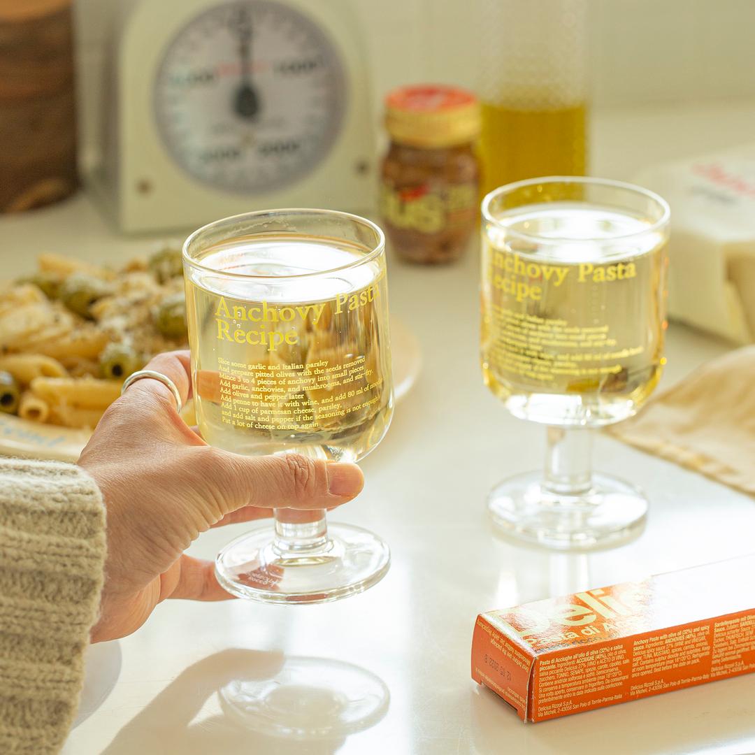 Anchovy Pasta Recipe glass
