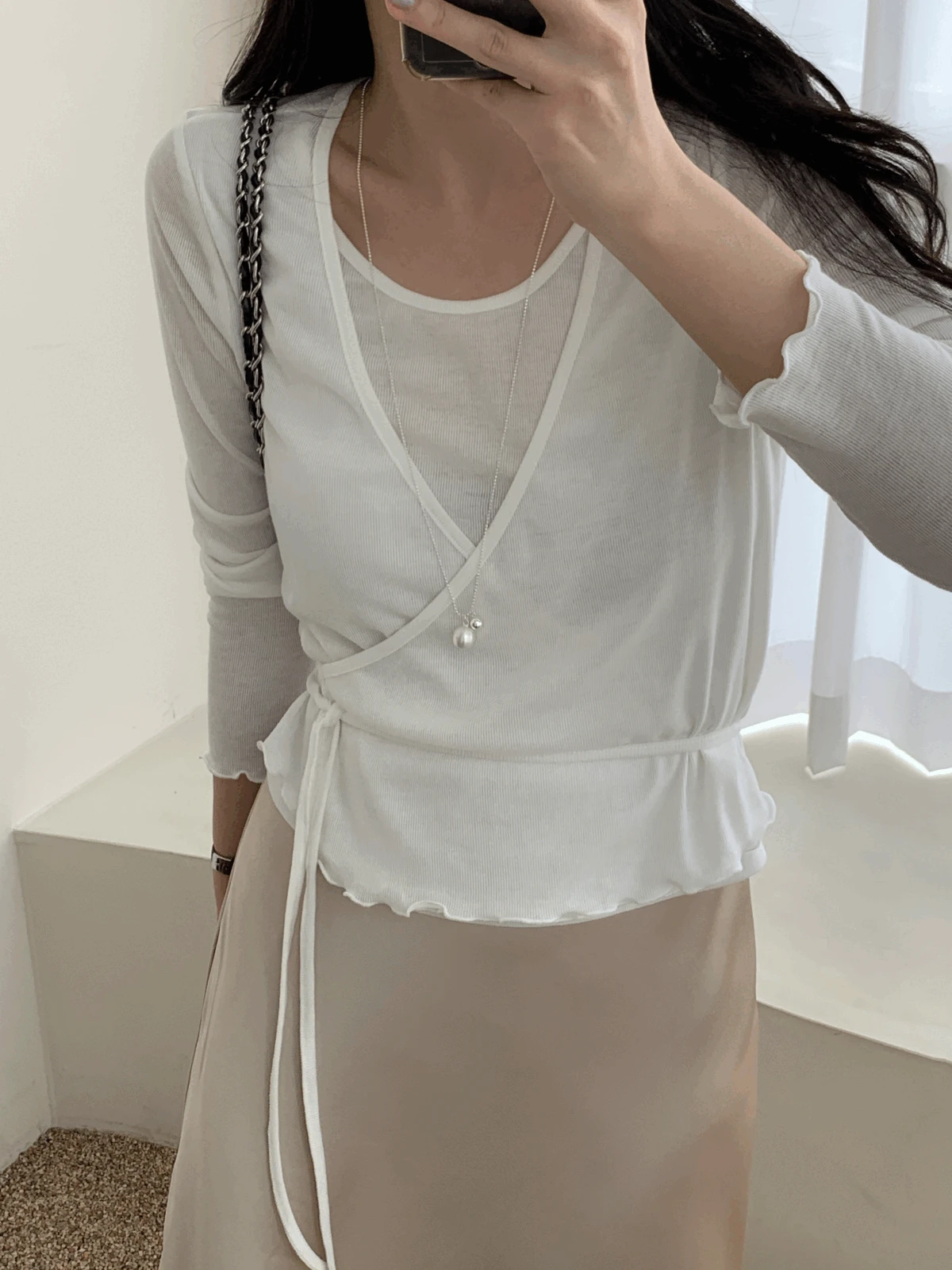 (얇고부들) 하니 랩 골지 니트 (3 colors)