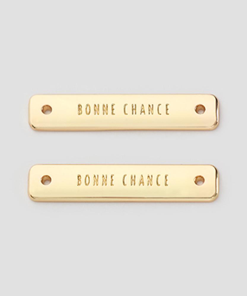 직사각 본 샹스 금속 라벨 골드 장식 부자재 의상 소품 가방 퀼트 홈패션 포인트 데코