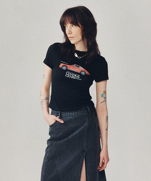 VINTAGE CAR SHORT SLEEVE TEE [BLACK]