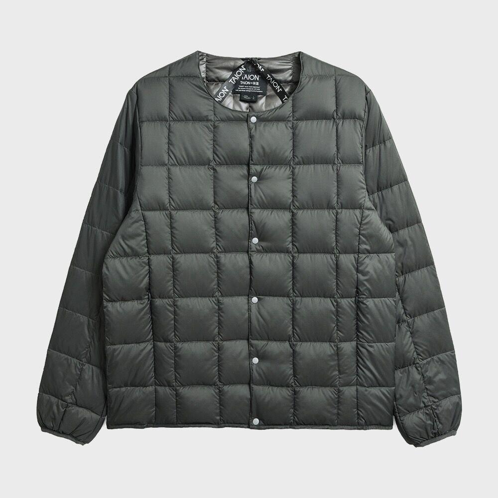 크루넥 버튼다운 경량패딩 D.Charcoal