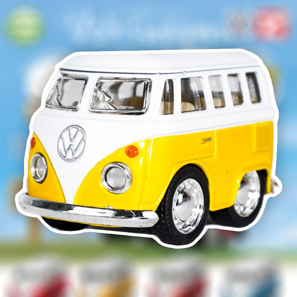 토이즈 캐빈 가챠 폭스바겐 다이캐스트 풀백 미니카 피규어 옐로