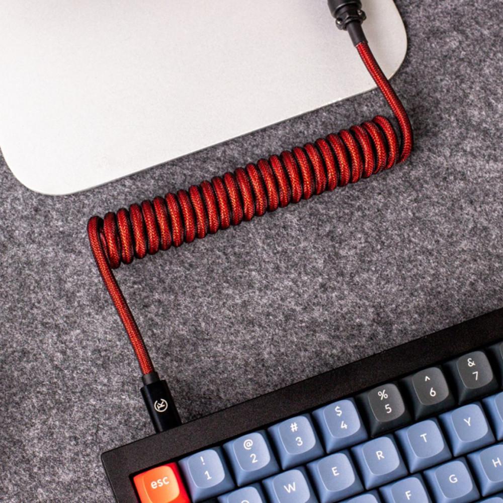 키크론 프리미엄 기계식 키보드 항공 케이블 코일 USB C타입