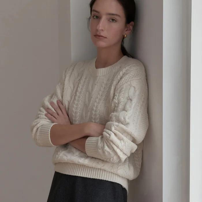 [10th]_Spencer cable wool knit (4color)