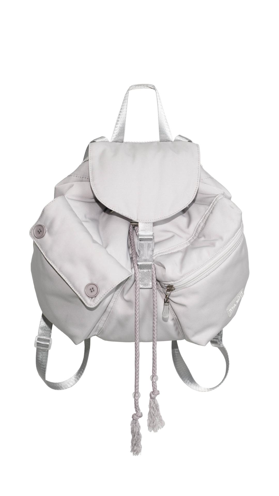 Button mini backpack_light grey