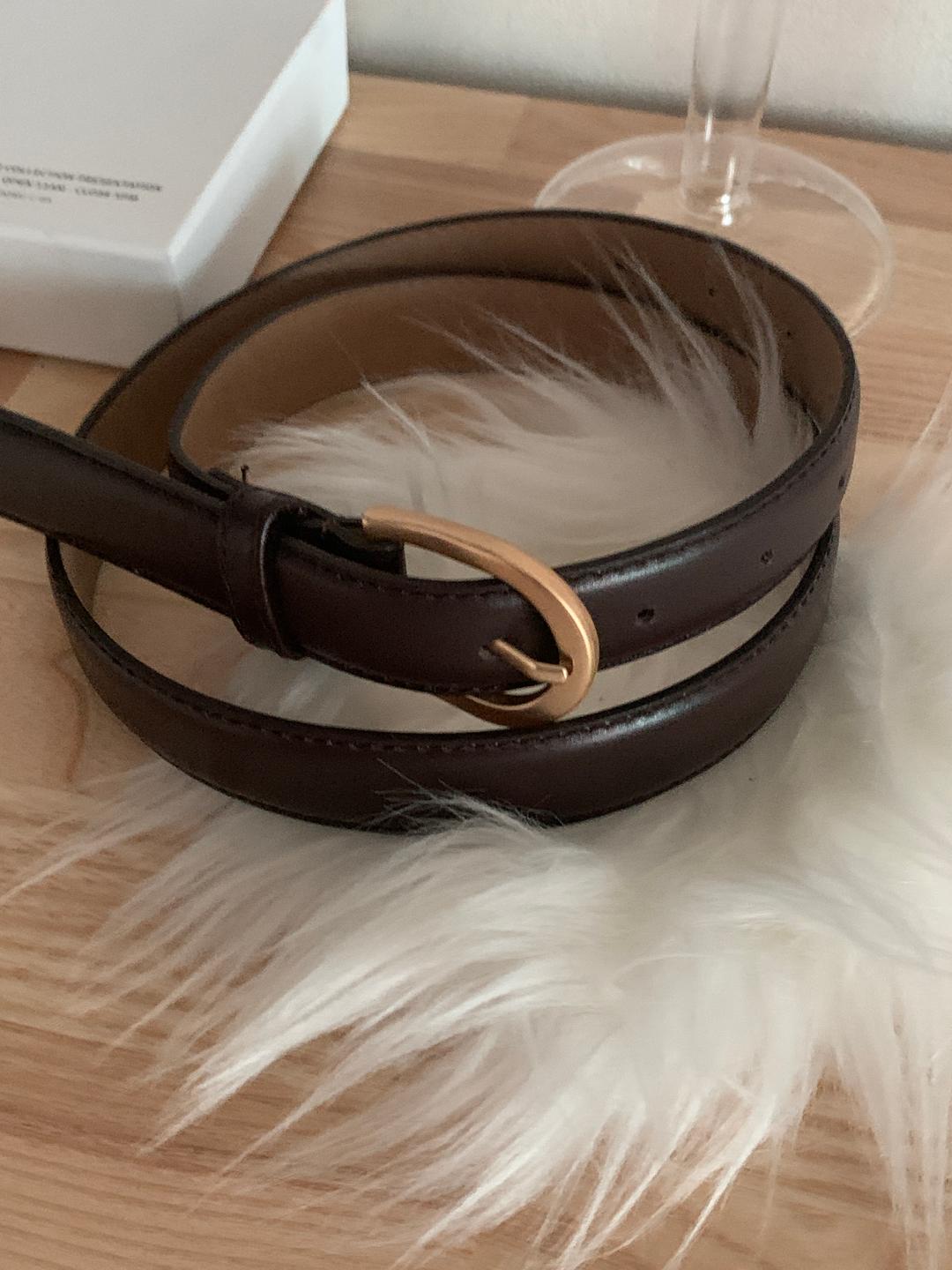 라운드 가죽 벨트