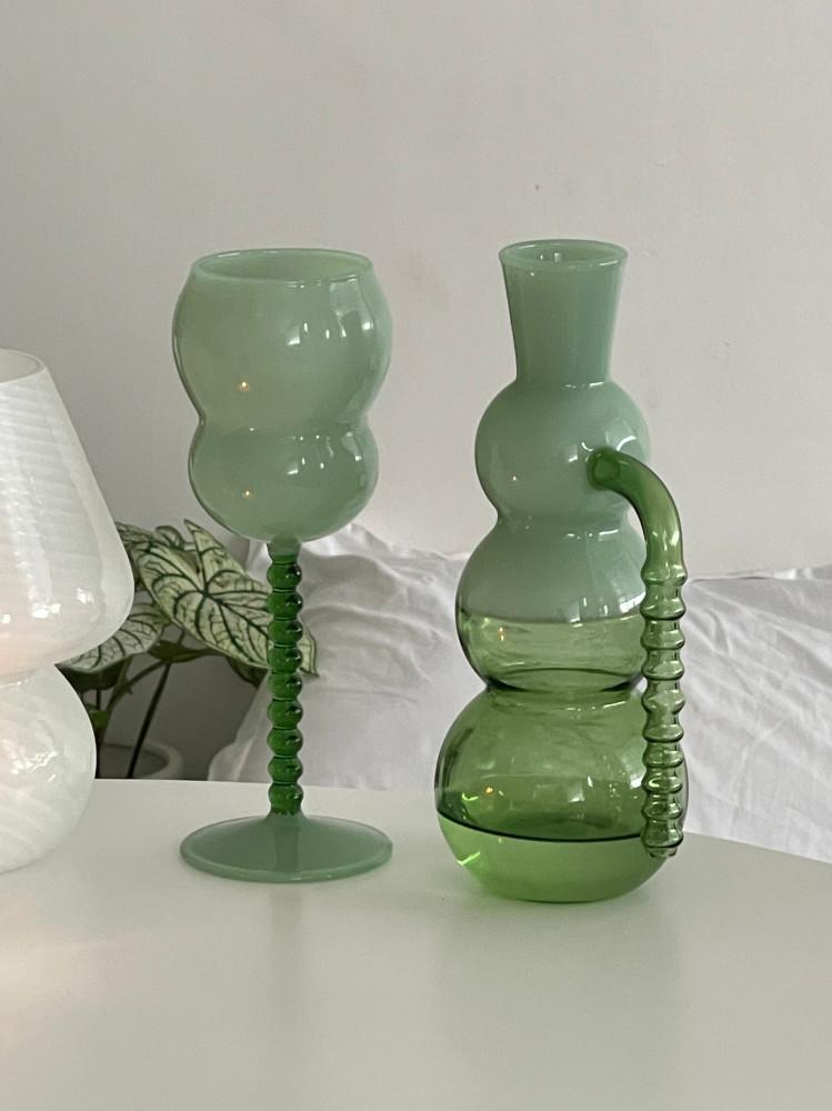 레트로 3 color 마블 슬림 컬러풀 와인잔 디켄터 와인주전자 핸드메이드 글라스