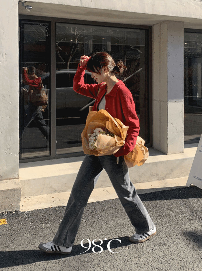 [✨봄추천데님10%][98project/3일간 무료배송] 블럭 다크애쉬블루 세미 와이드데님 - 3 size