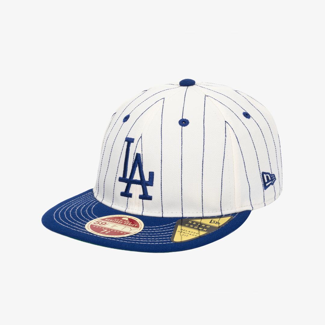 MLB 쿠퍼스타운 LA 다저스 헤리티지 레트로 크라운 사이즈캡 크롬 화이트/다크 로얄