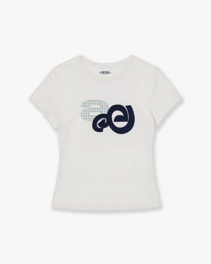 APPLIQUE LOGO TEE [WHITE]