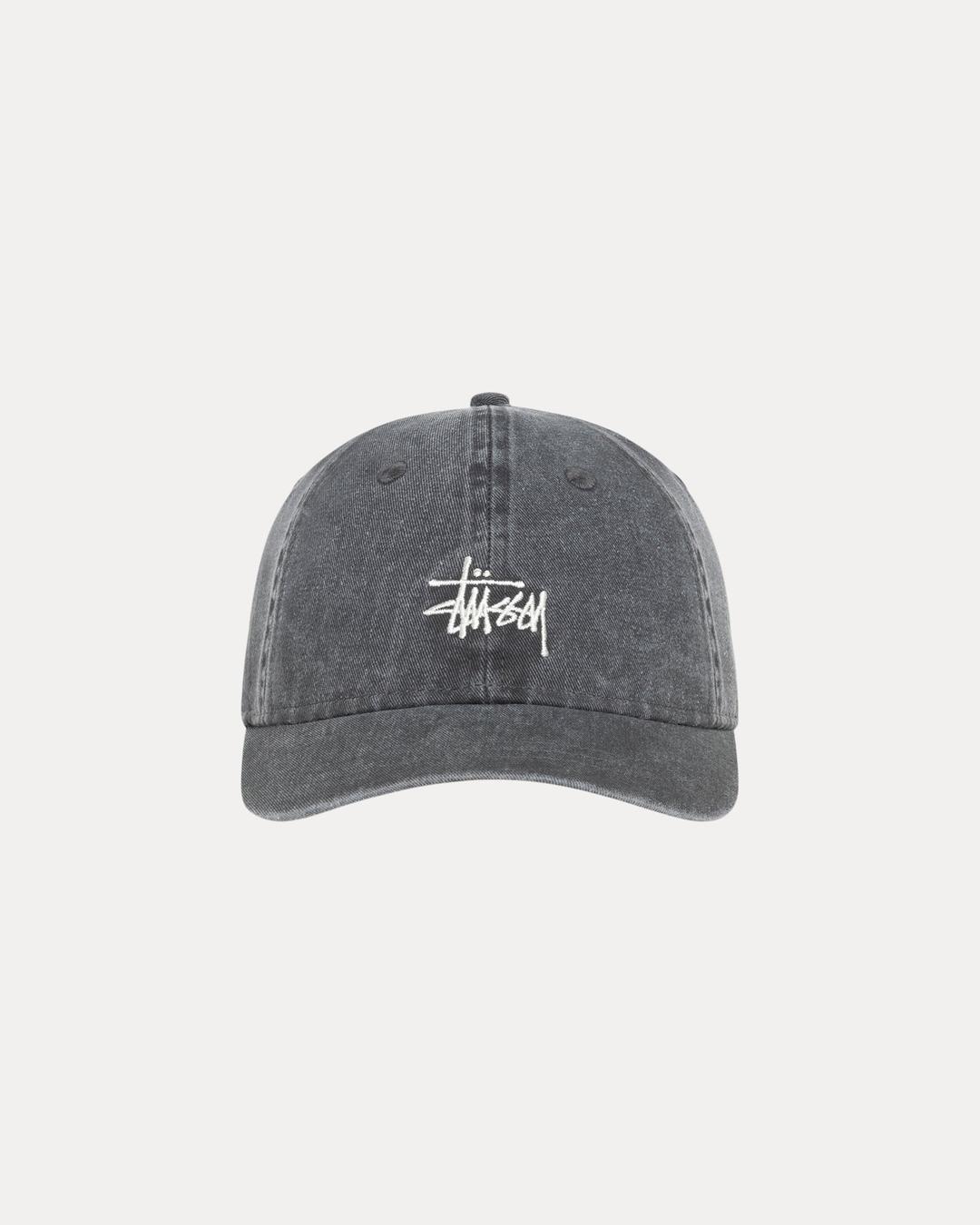 BASIC STÜSSY CAP WASHED - Charcoal / ONE SIZE