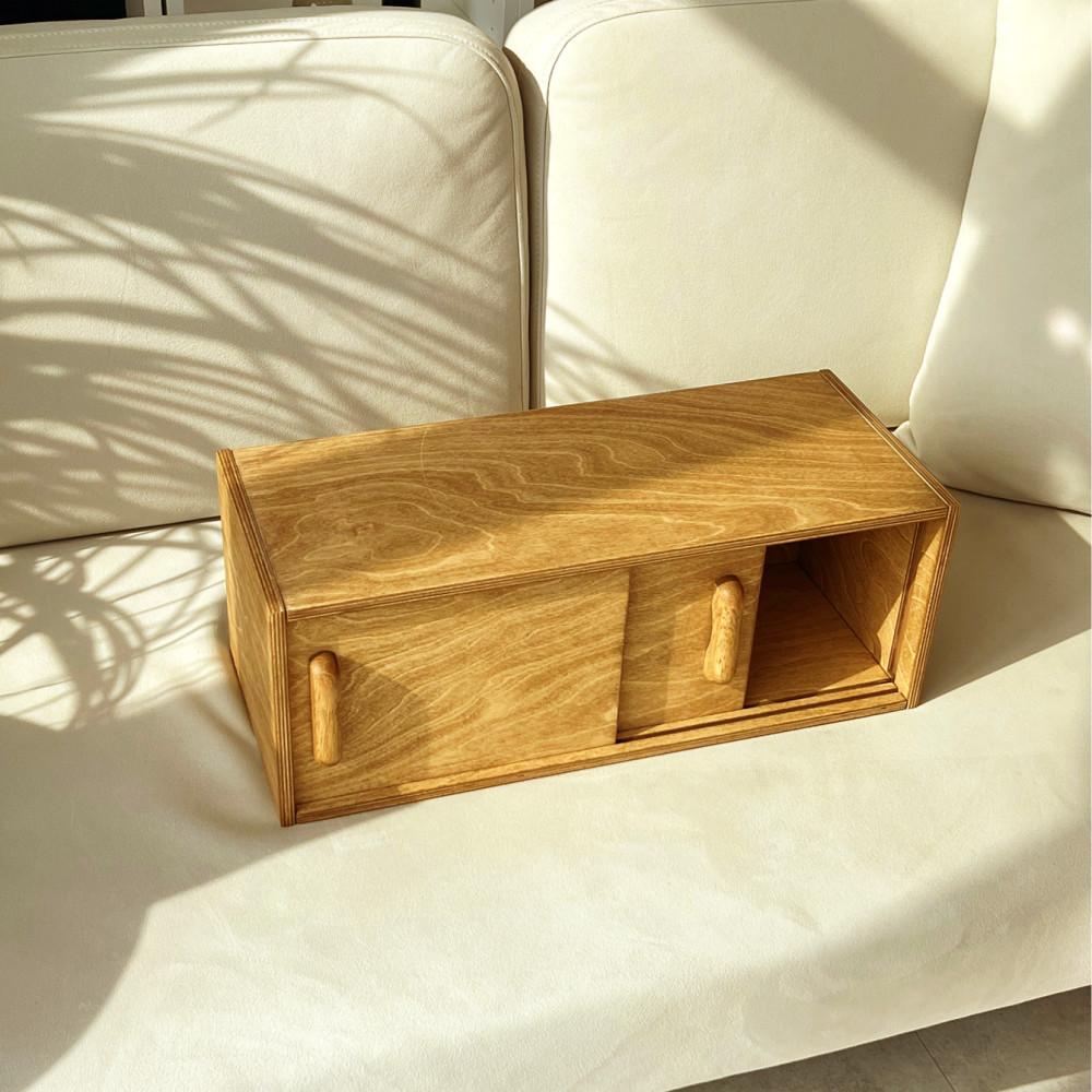 도로시 원목 미닫이 수납장 다용도 거실 미니 수납장