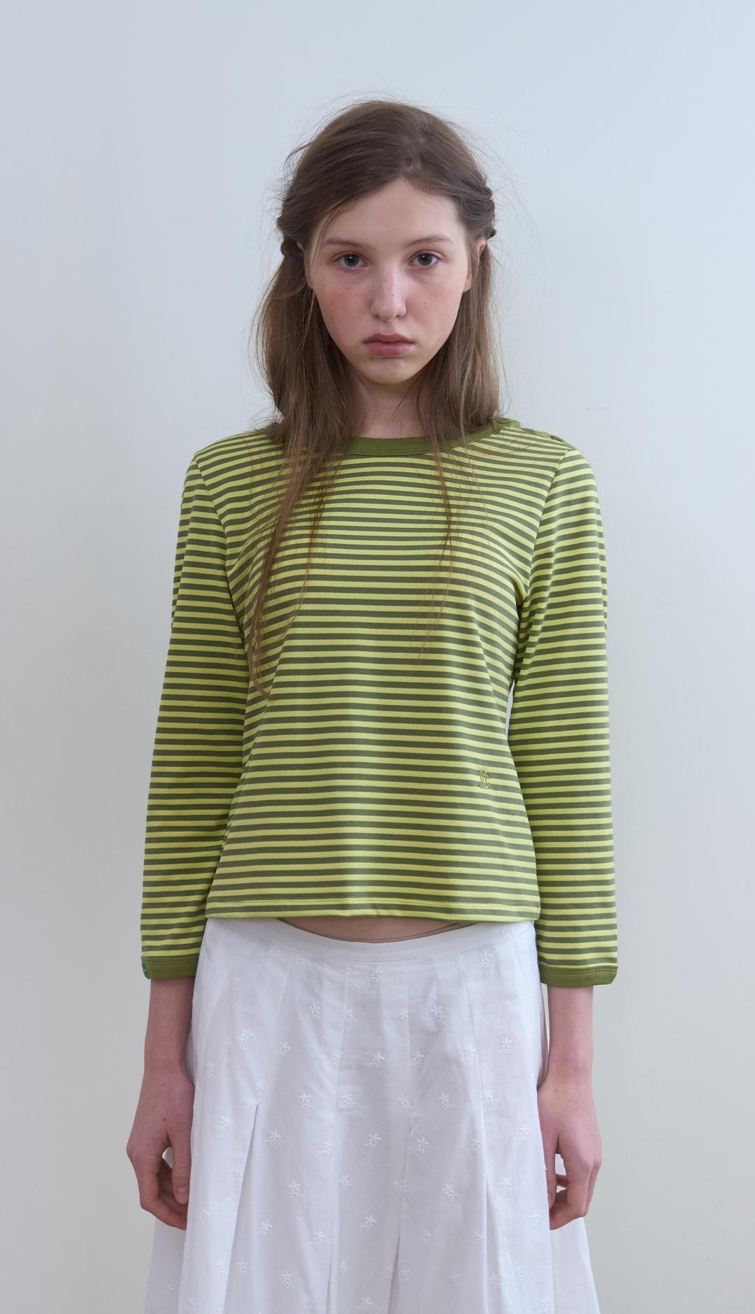 319. Shoulder Snap T _ Olive