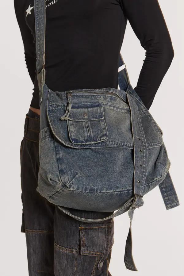 [빠른배송] 제이디드 런던 스텔라 데님 메신저백 블루 Jaded London STELLAR DENIM MESSENGER BAG BLUE | 상품 상세 | 크로켓