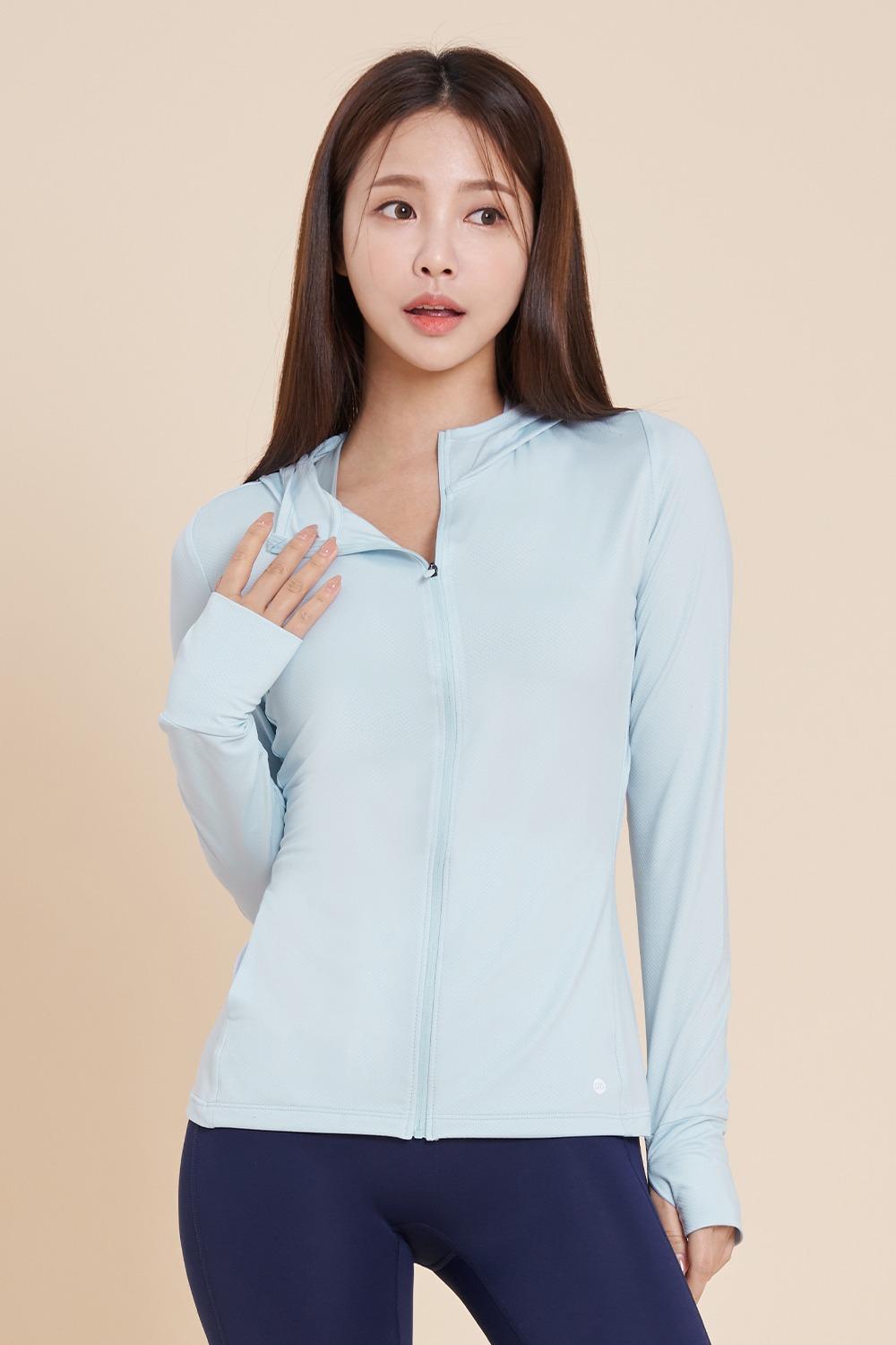 올데이 라이트 후드집업 스카이