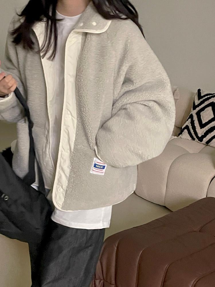 양면 리버시블 뽀글이 후리스 (3color)