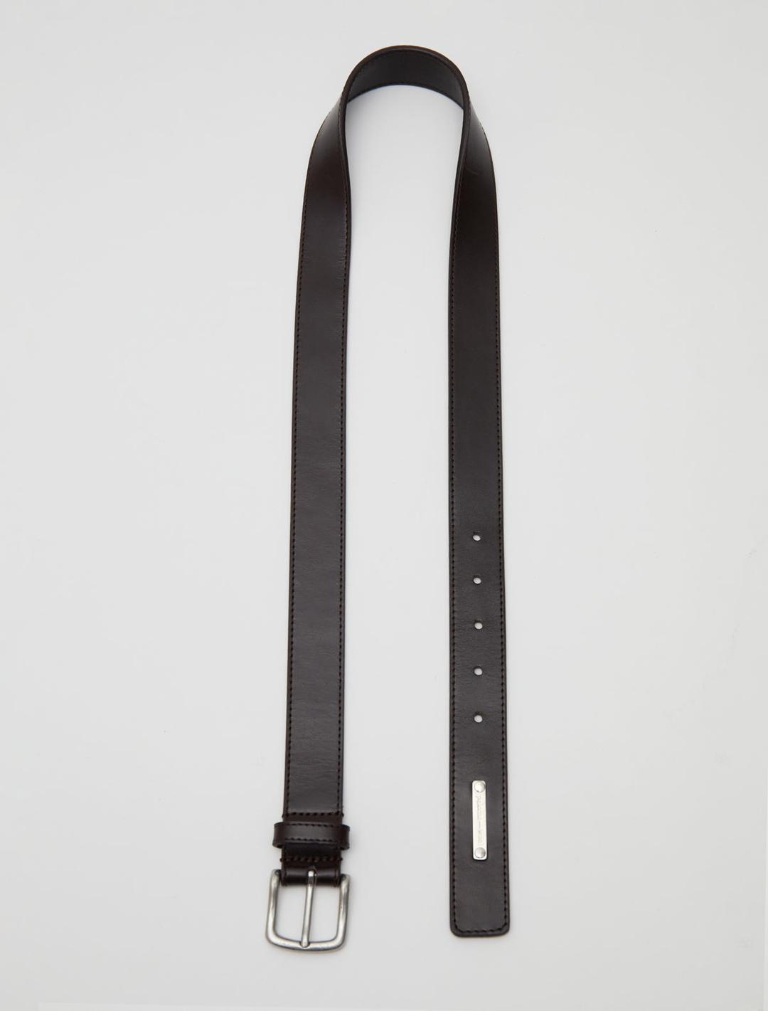 FASIR-Brown men’s belt with a personalized metal plate