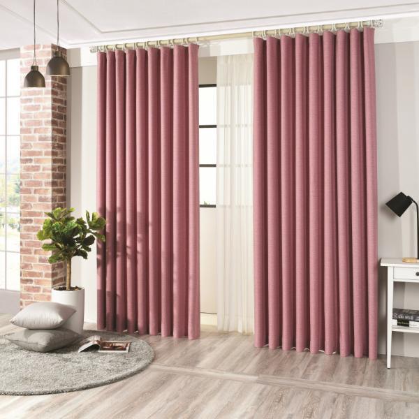 린네니 암막커튼 민자형 핑크 140X160cm (커튼봉 미포함)