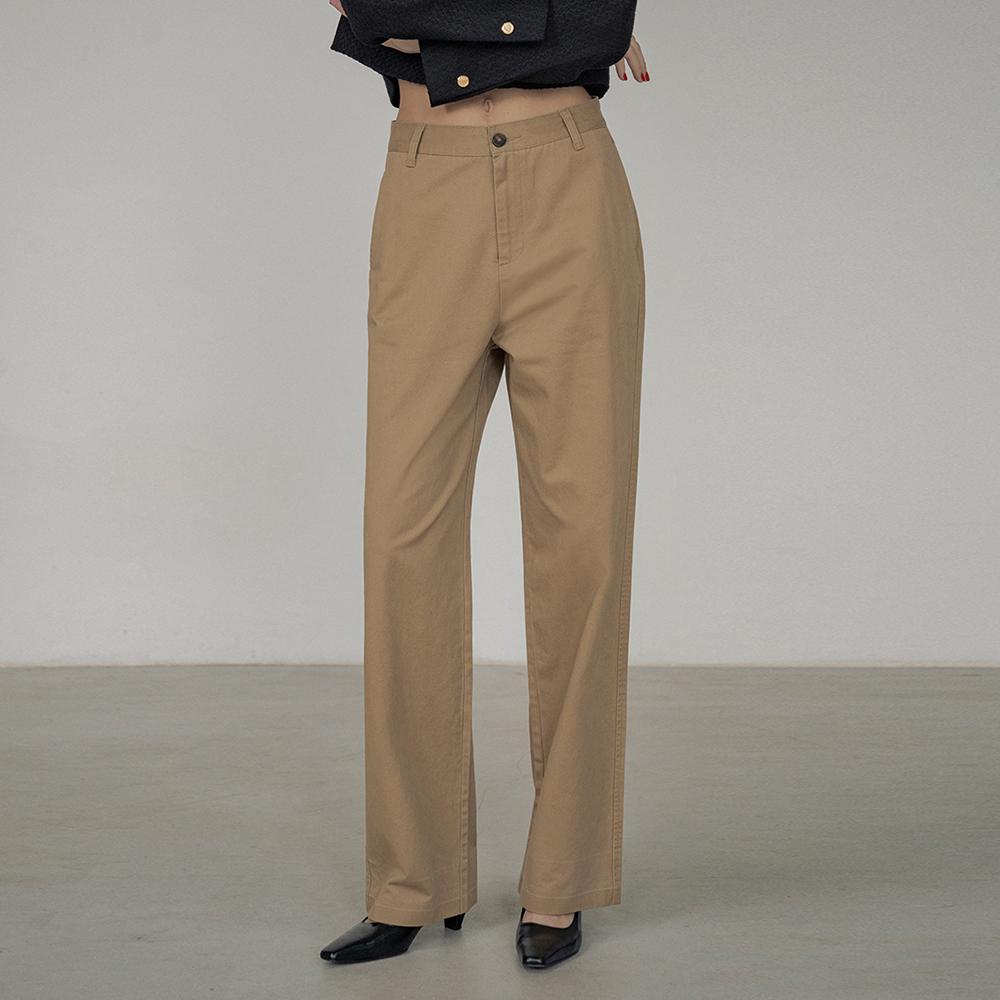 SIPT7130 스트레이트 치노 팬츠_Camel beige