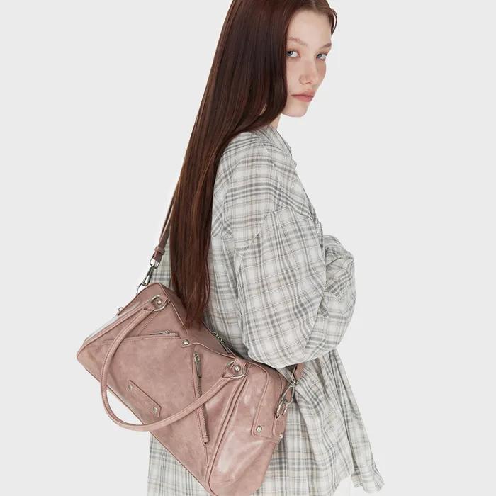 FAUX LEATHER M.O.S BAG, PINK