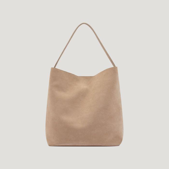 [4th] Capri Suede Shoulder Bag_ Beige