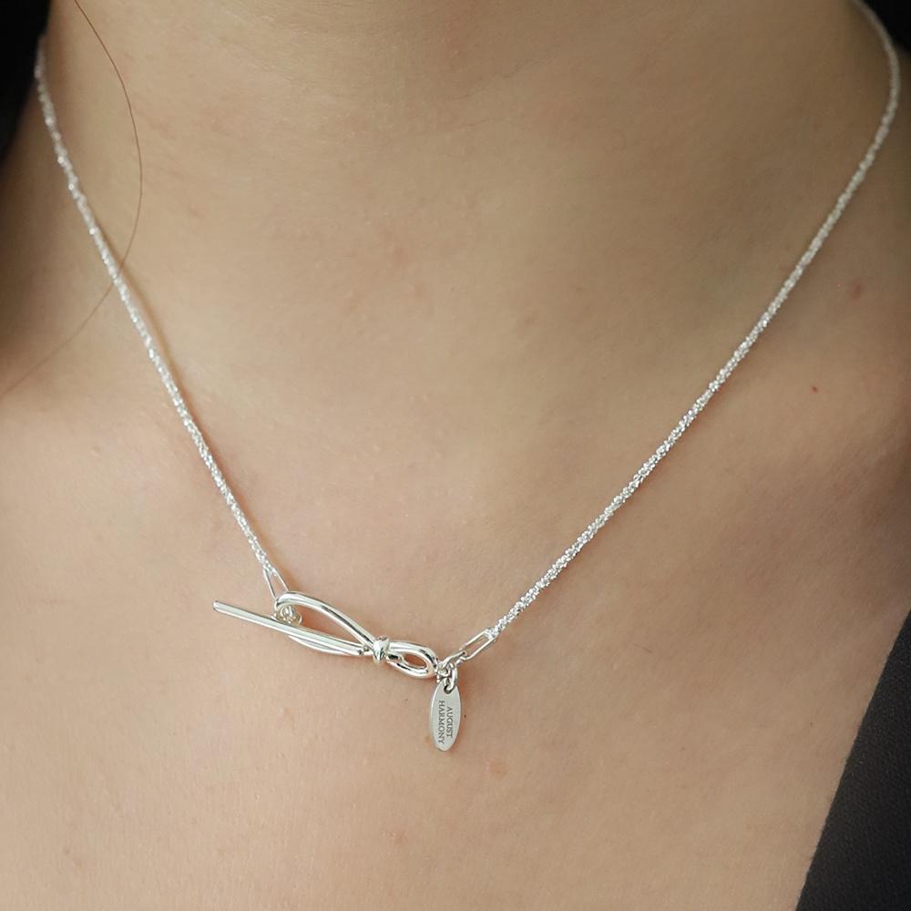 925silver Sparkle Knot Necklace / 2color