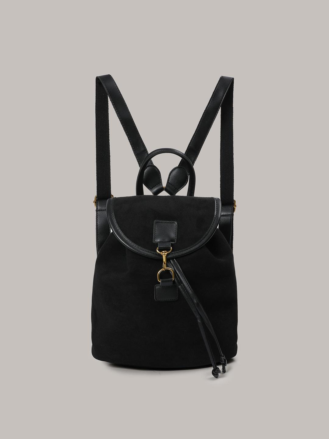 Vintage Suded Backpack - Black