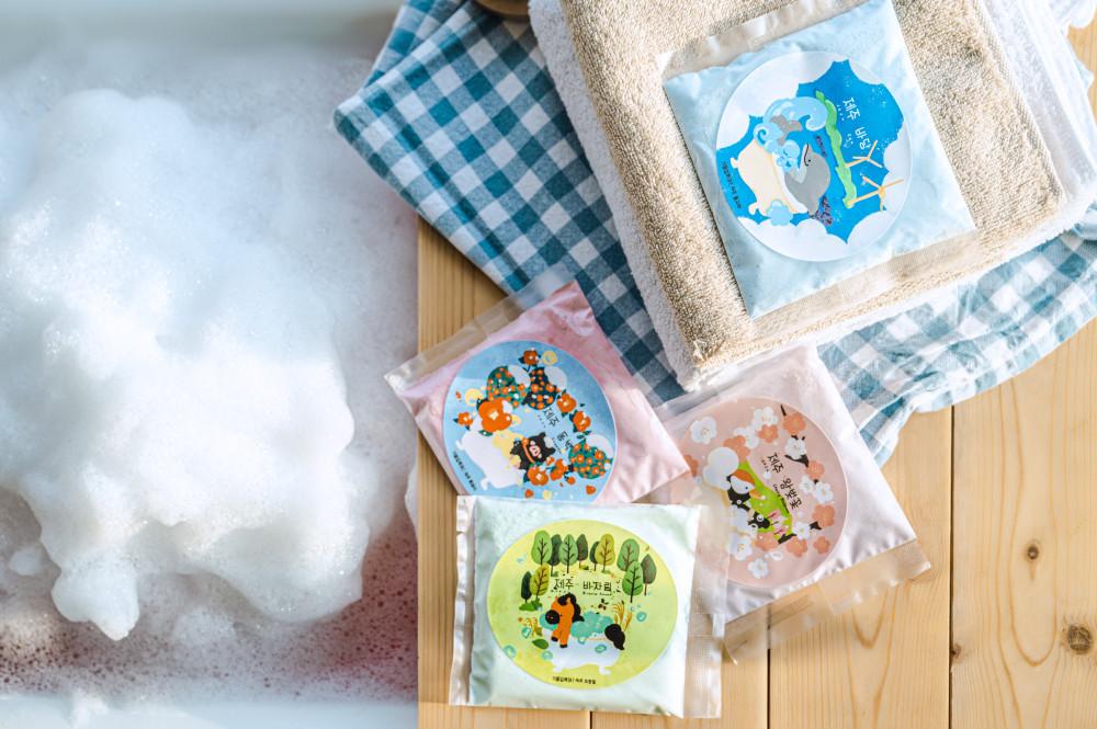 아토르 제주의 사계절 자연을 품은 천연 휴대용 입욕제 4종