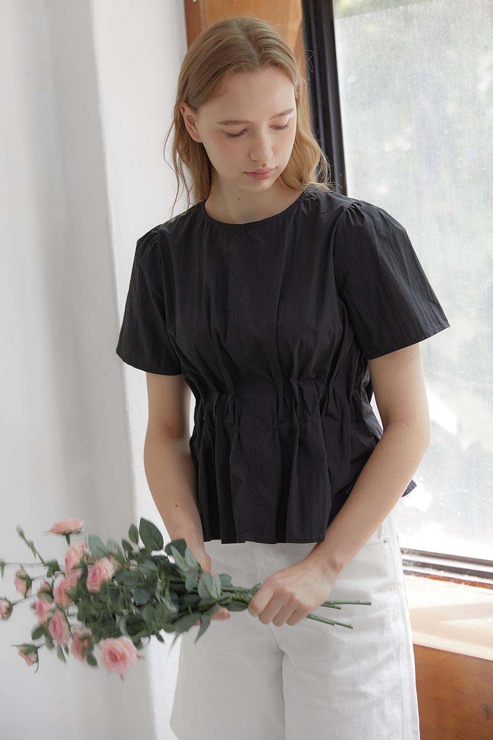 Ola Wavy Blouse - Black