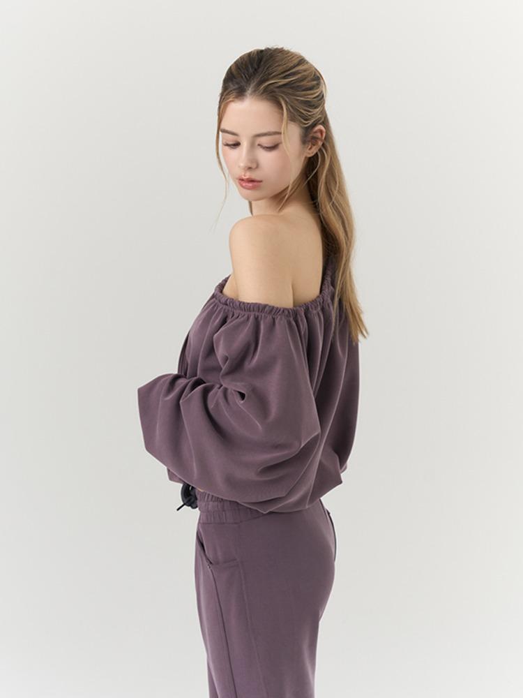 스트링 오프숄더 롱 슬리브
