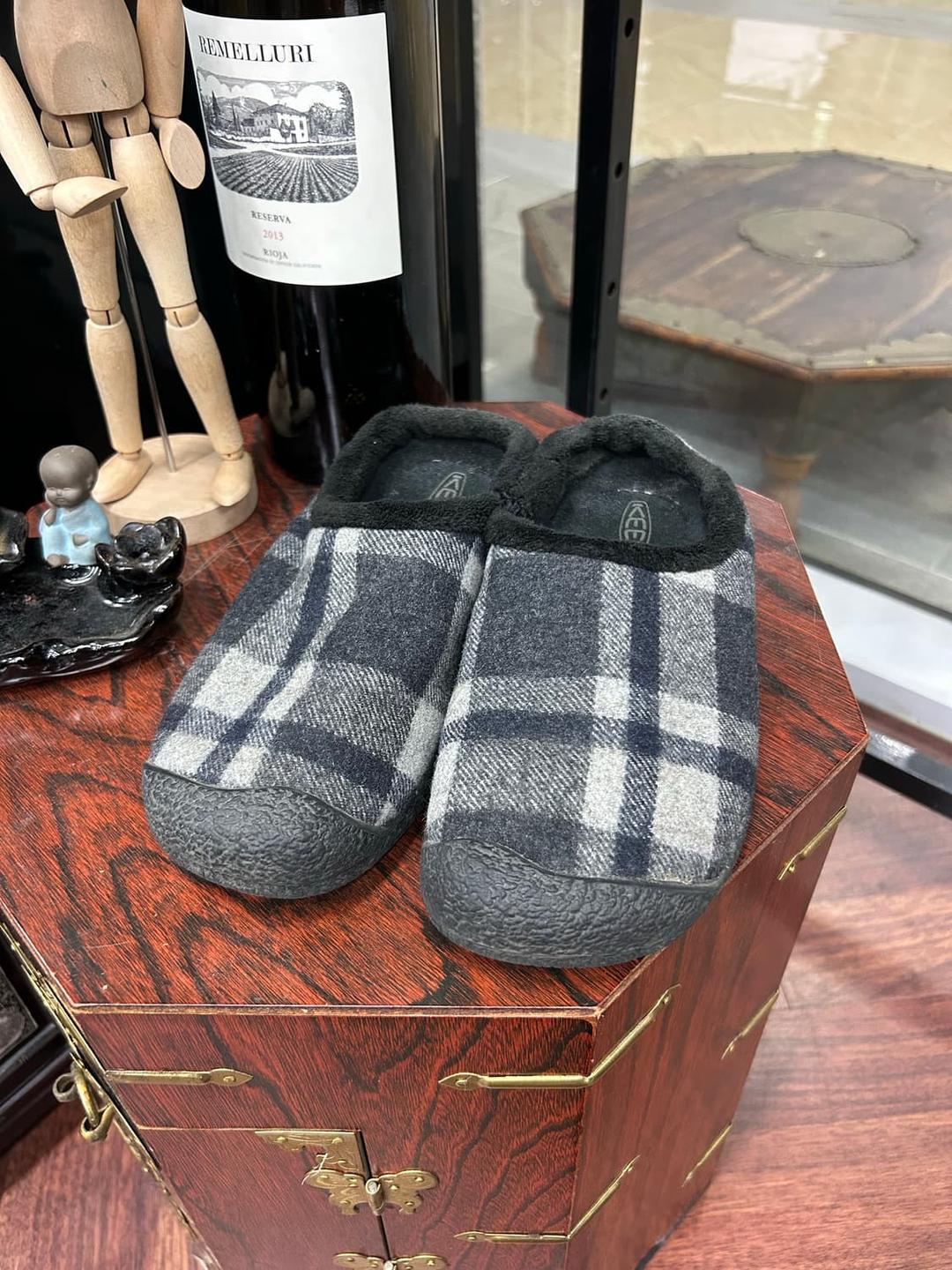 빈티지 킨 KEEN 울체크 플리스 하우저 슬리퍼 size235 | 후루츠패밀리