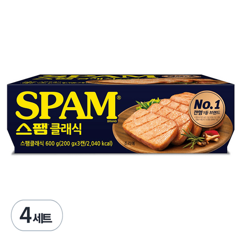 스팸 클래식 3P, 200g, 12개 - 햄통조림 | 쿠팡