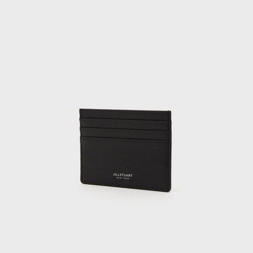 [JUDE] 블랙 가죽 로고 3단 카드지갑