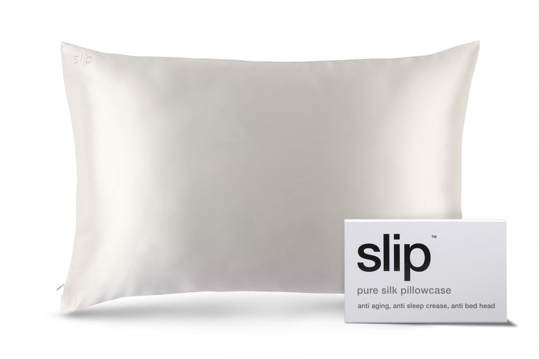 White Queen Zippered Pillowcase - Queen/ International Standard (51 x 76cm/ 20" x 30") / Invisible Zipper