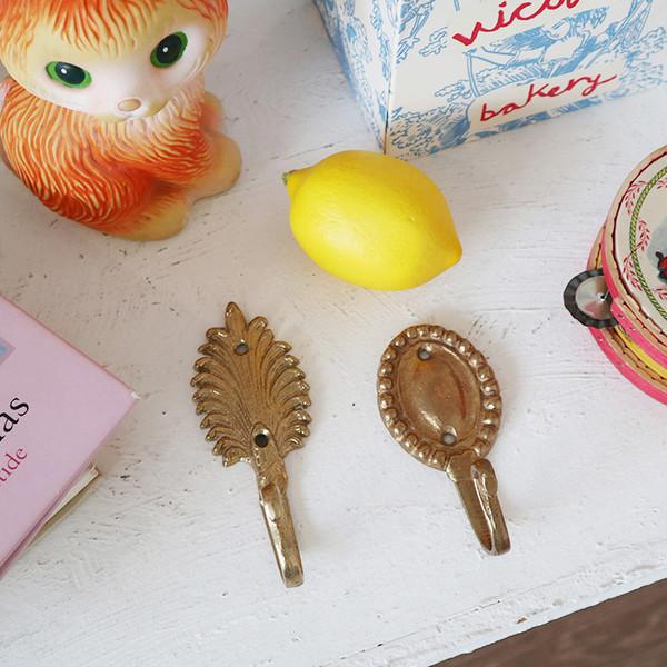 Vintage brass wall hook