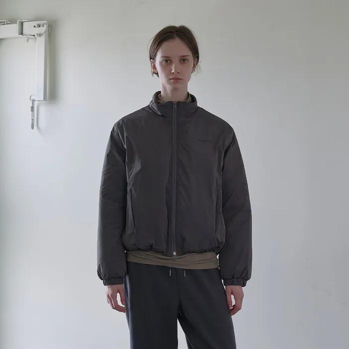TWO-TONE PUFFER JACKET (charcoal)