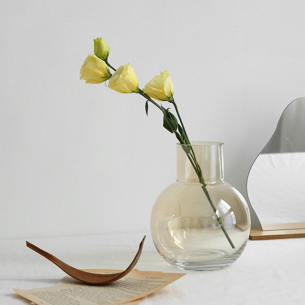 오로라 화병 투명 유리 홀로그램 항아리 꽃병