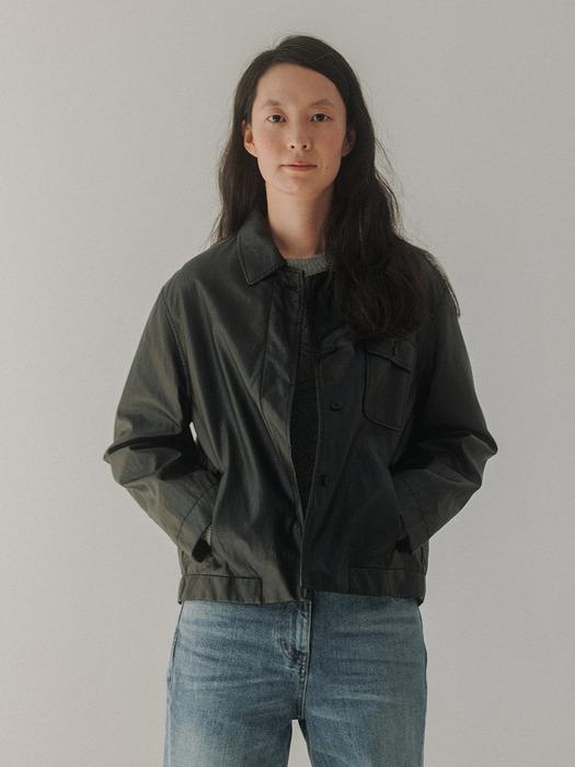 [online exclusive]23 carbon echo leather jacket