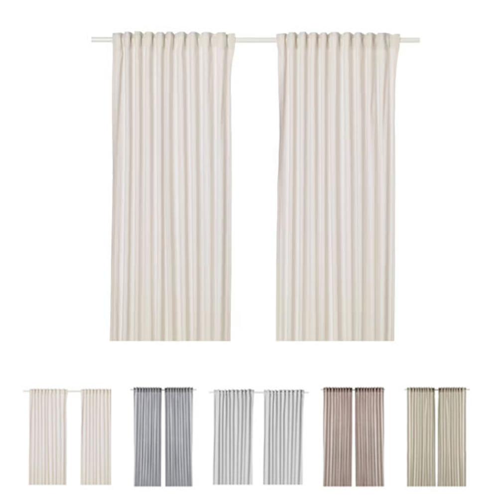 이케아 한날릴 커튼한쌍 베이지 145x250 cm
