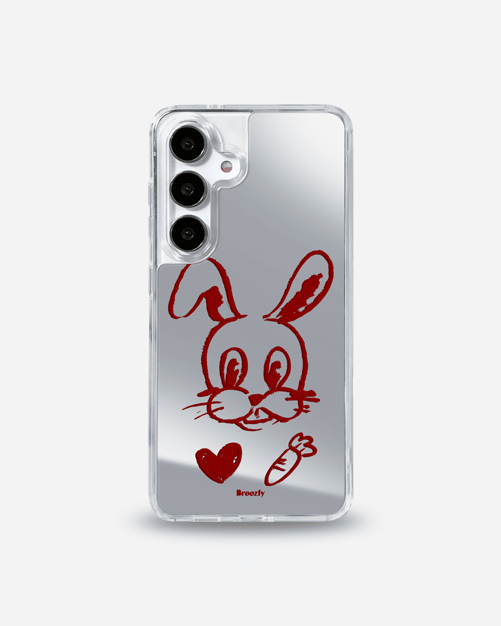 BUNNY &CARROT - 갤럭시 미러 케이스 - 투명프레임