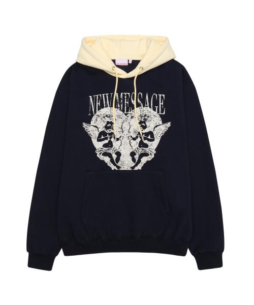 ANGELS TWO TONE HOODIE NAVY