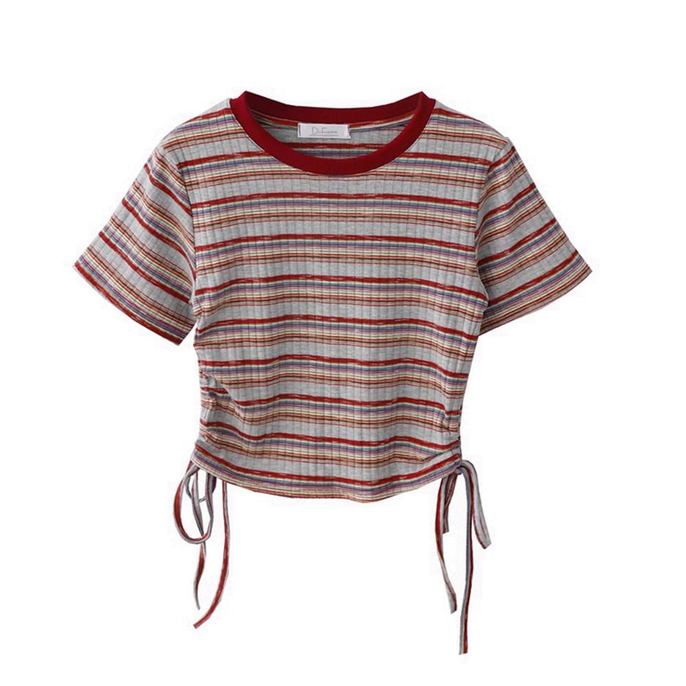 레인보우 여름 반팔 티셔츠