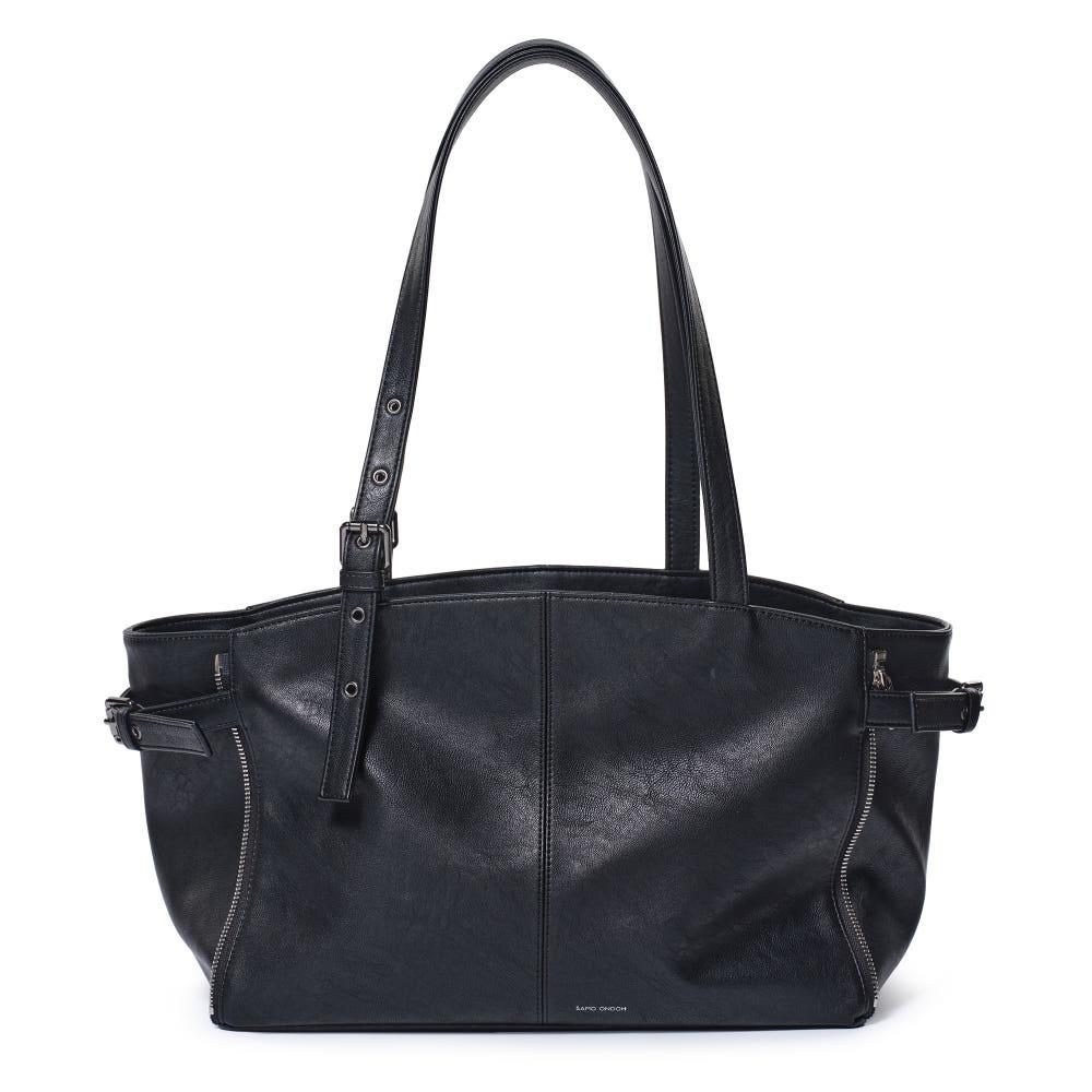 세이모온도 지퍼쇼퍼백 zipper shopper bag M nappa matt black