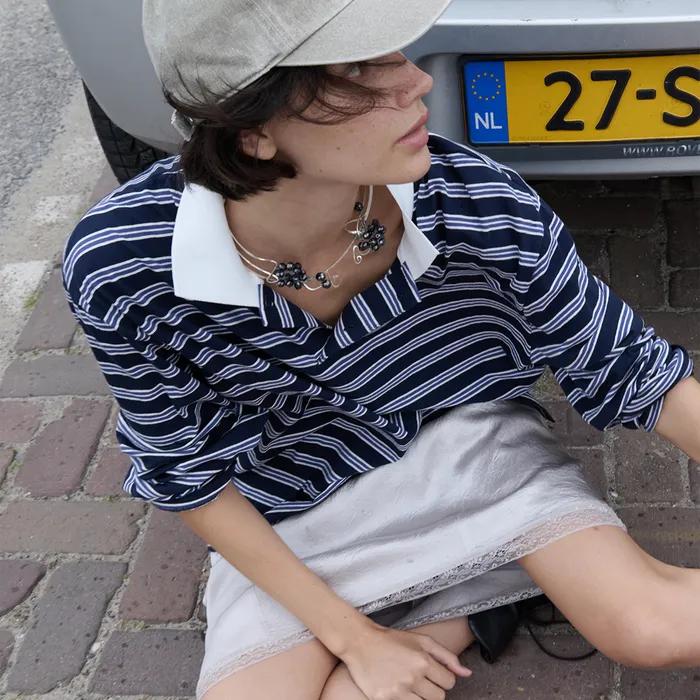 Regatta stripe rugby tee - navy