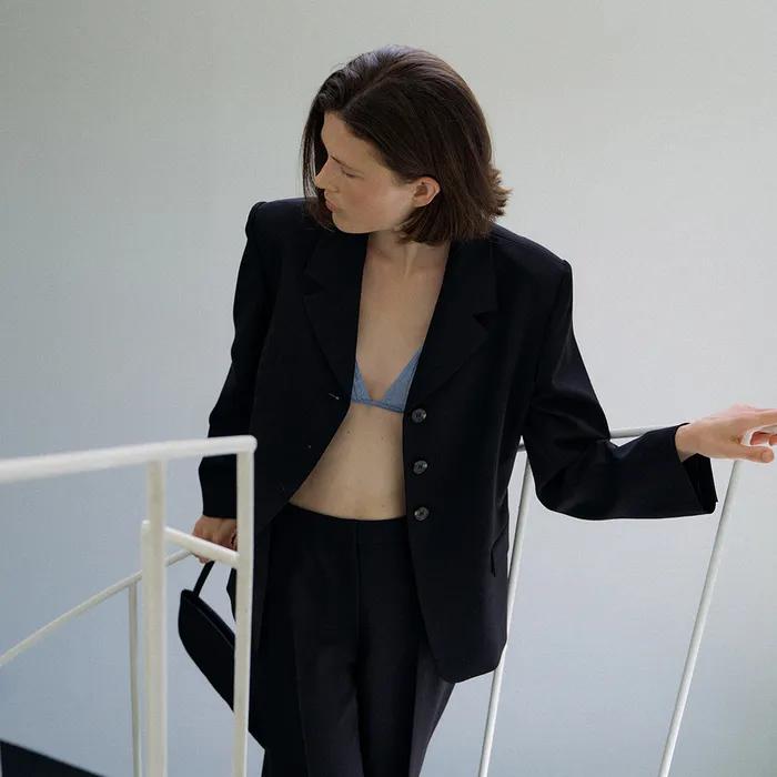 [25th] 3BUTTON BLAZER_BLACK